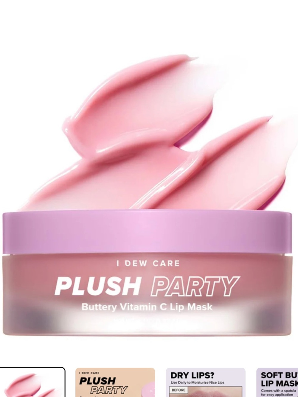 I Dew Care Plush Party Buttery Vitamin C Lip Mask — Pink